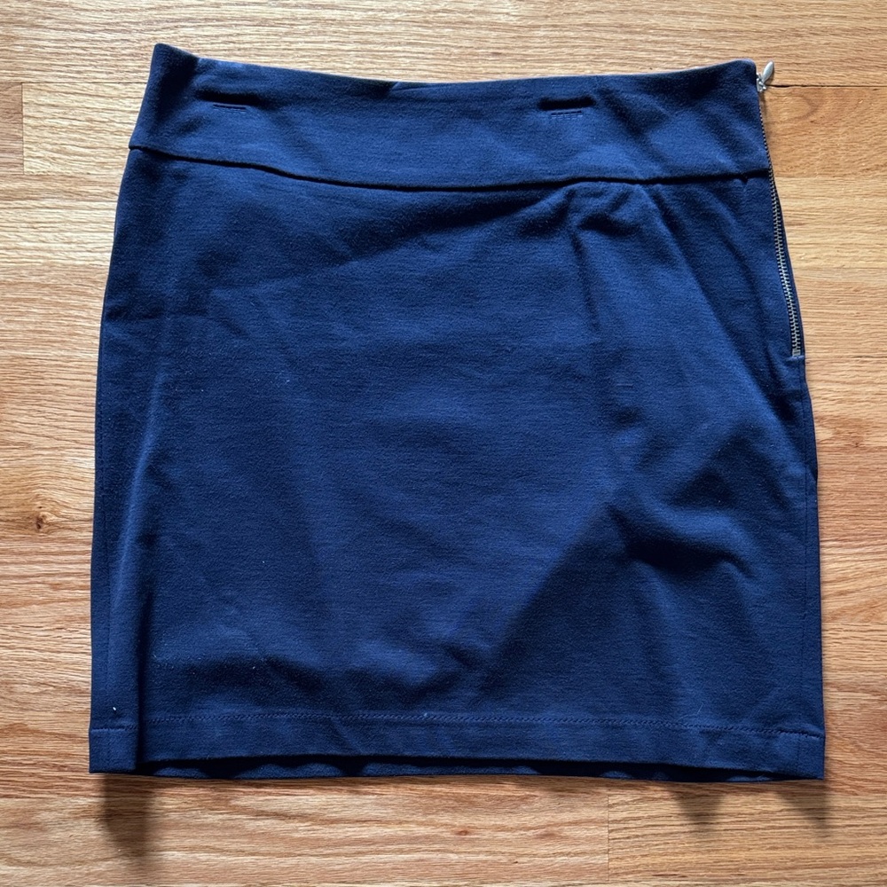 Banana Republic Blue Asymmetrical Mini Pencil Skirt